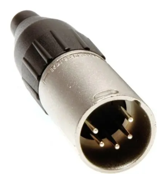 Коннектор 5-контактный кабельный XLR «папа», Мах Ø кабеля-6 мм